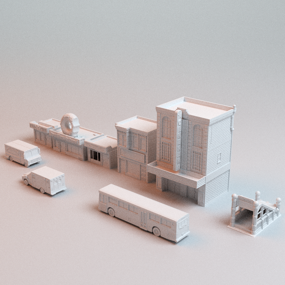 Corvus Games Terrain 3D printable Playon Protocol Bundle for 32mm - 40mm super heroic scifi tabletop wargaming