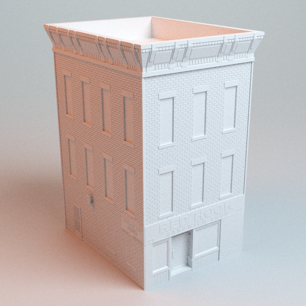 Corvus Games Terrain 3D printable Red Hook Sandwich Shop Deli for 32mm - 40mm super heroic scifi tabletop wargaming