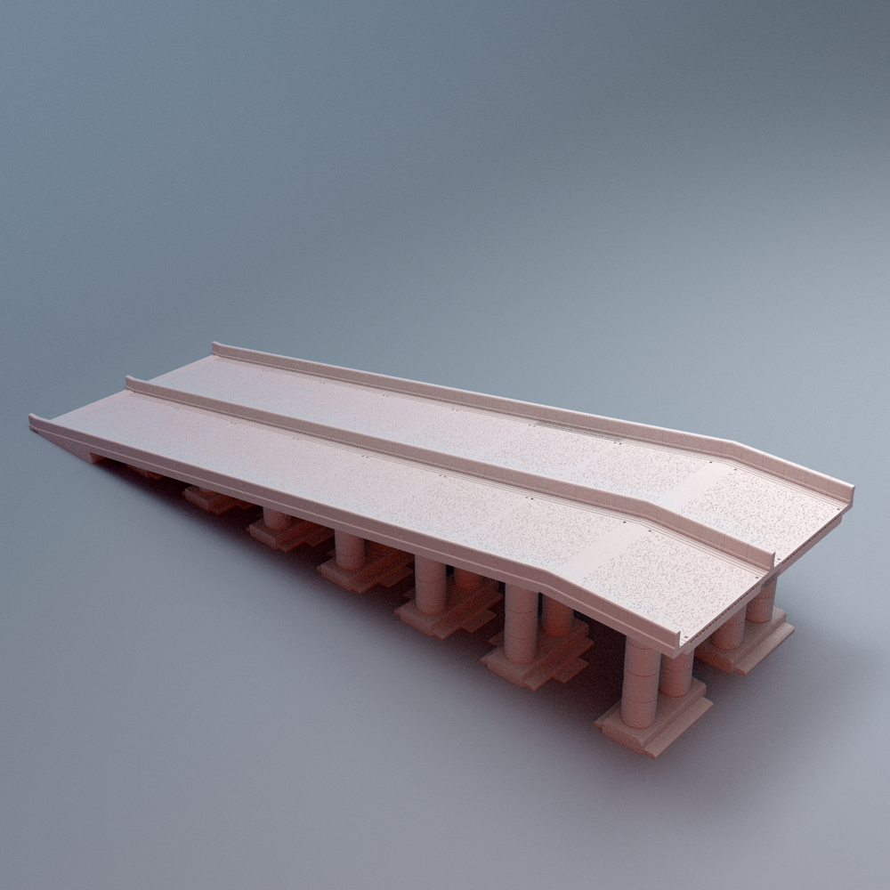 Corvus Games Terrain 3D printable Urban Highway terrain for 28mm - 40mm modern heroic tabletop wargaming