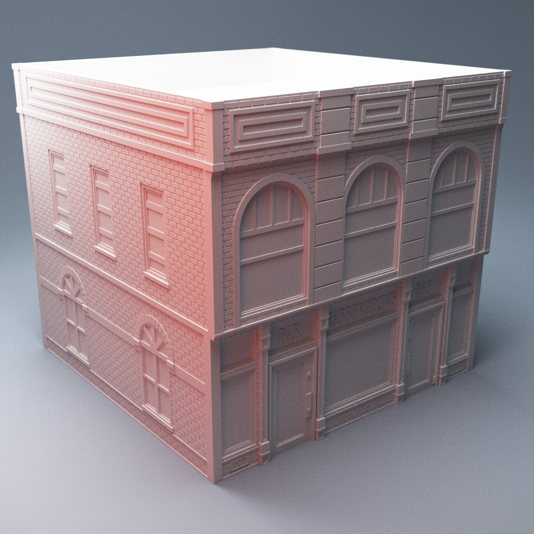 Corvus Games Terrain 3D Printable Hawkins Harringtons Bar A for 28mm urban zombie tabletop wargaming