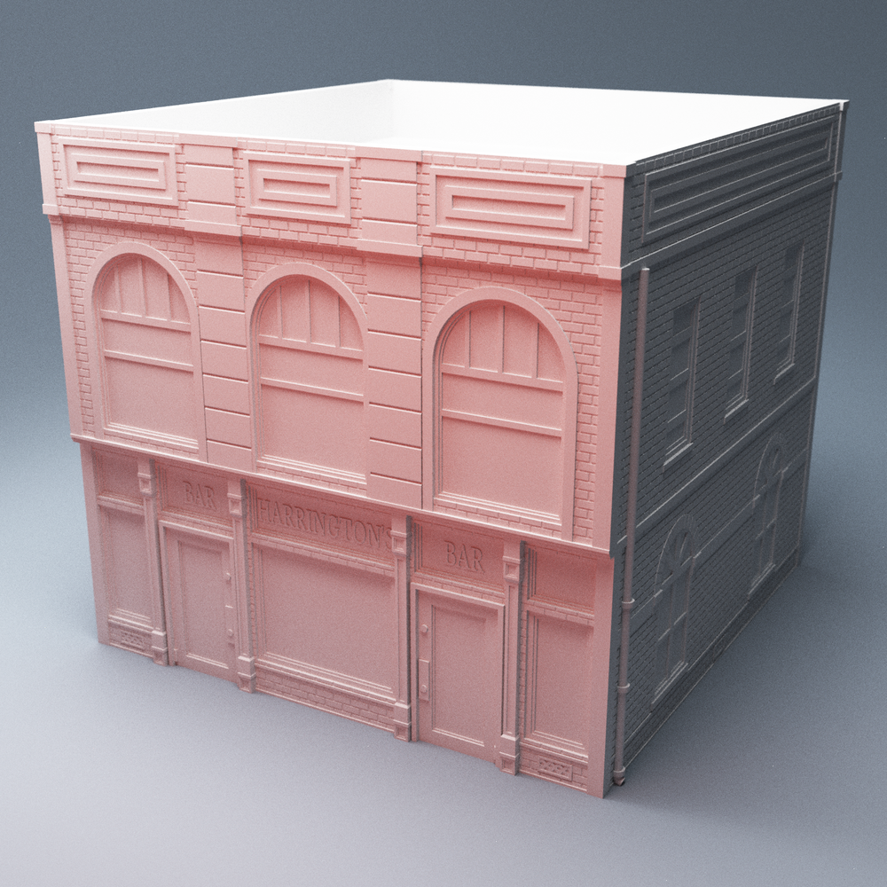 Corvus Games Terrain 3D Printable Hawkins Harringtons Bar A for 28mm urban zombie tabletop wargaming
