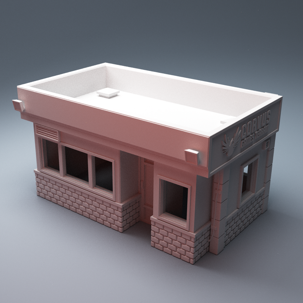 Corvus Games Terrain 3D Printable Urban and Heroic Corvus Building for 28mm - 40mm wargames