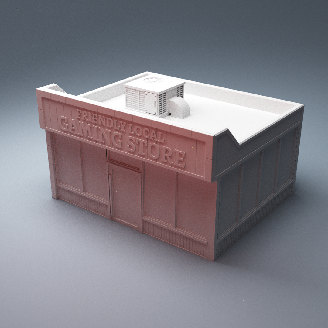 Corvus Games Terrain 3D Printable Urban and Heroic Gaming Store for 28mm - 40mm tabletop wargames
