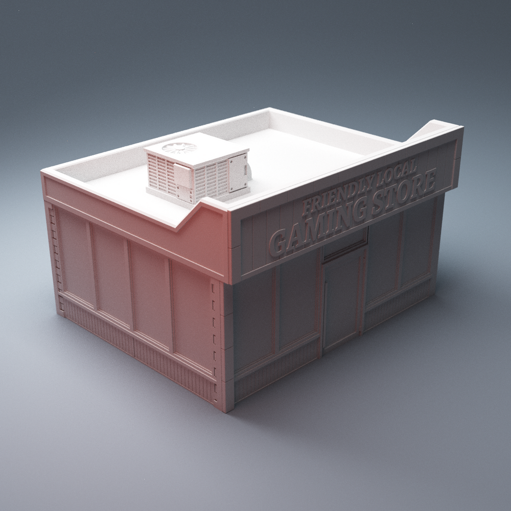 Corvus Games Terrain 3D Printable Urban and Heroic Gaming Store for 28mm - 40mm tabletop wargames