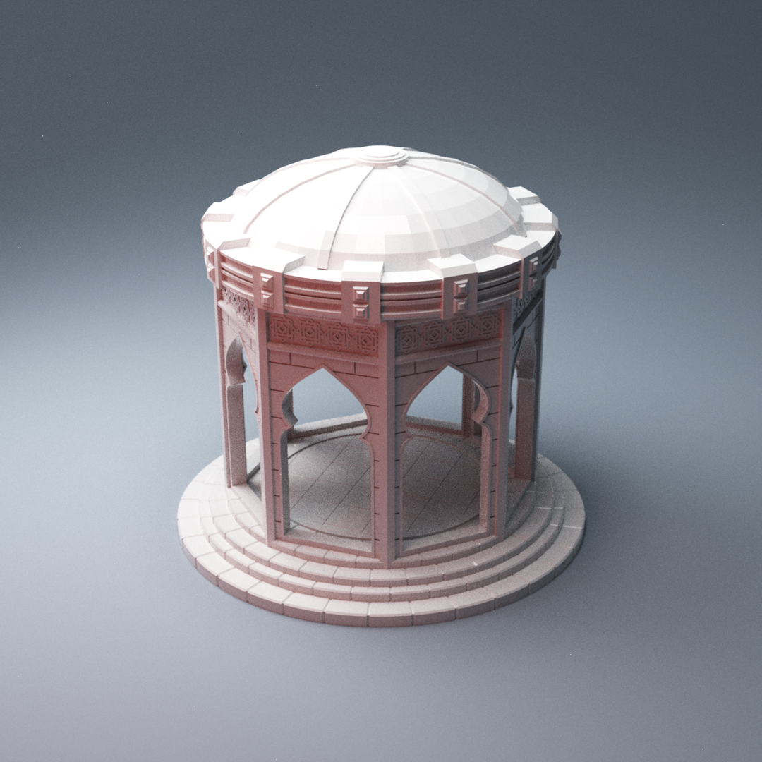 Corvus Games Terrain 3D Printable scifi Atreus Settlement Pavilion for 28mm scifi tabletop wargaming