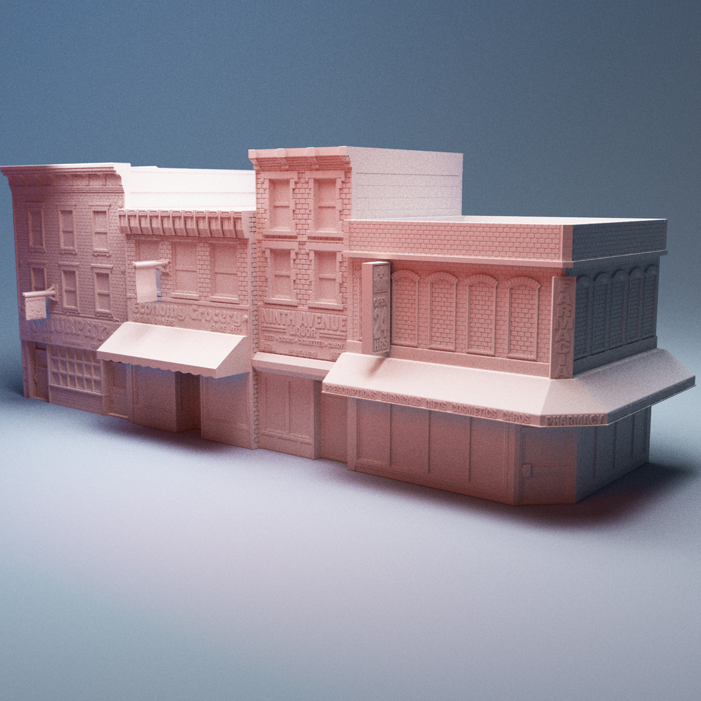 Corvus Games Terrain 3D printable Hells Kitchen terrain for 28mm - 40mm urban tabletop wargaming