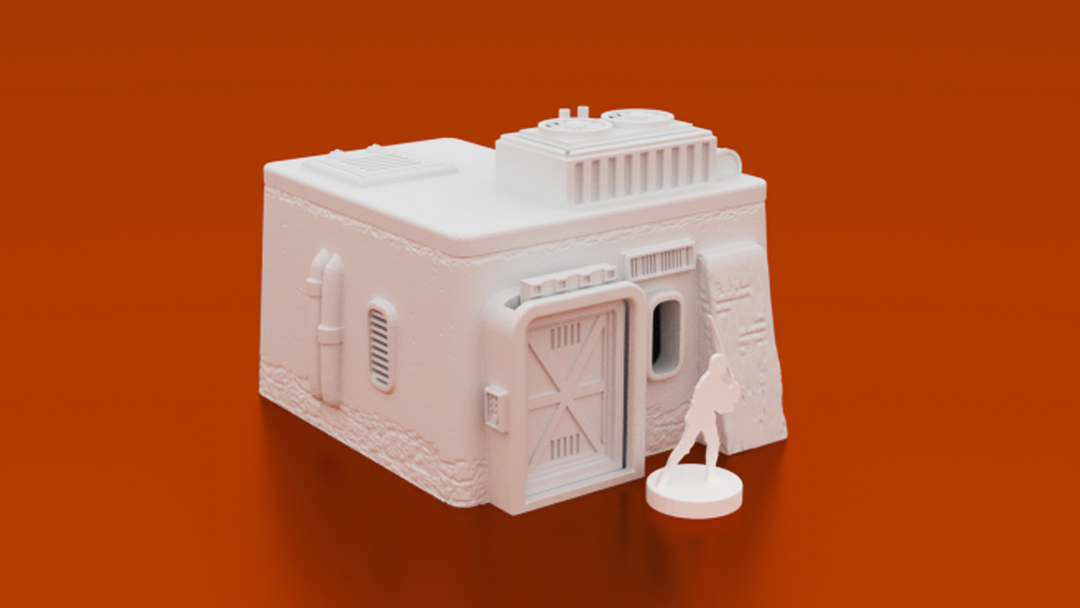 Desert Town House 'C' Digital STL 3D printable