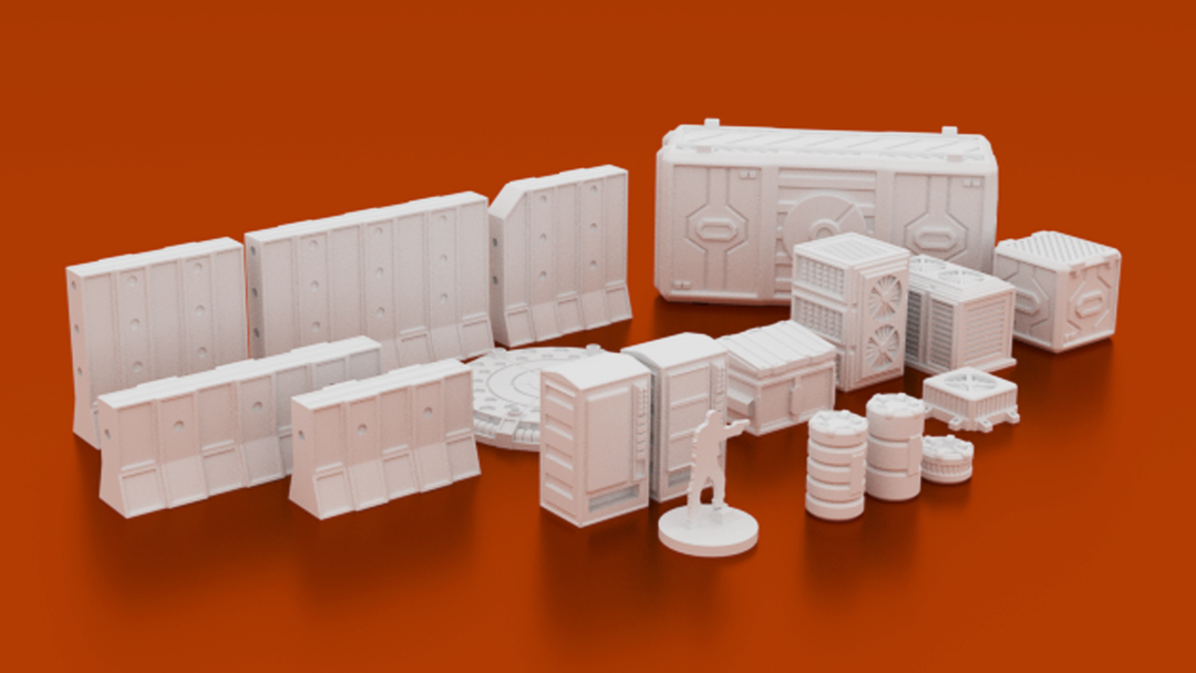 Corvus Games Terrain 3D printable Infinity Antares scatter scenery sci-fi