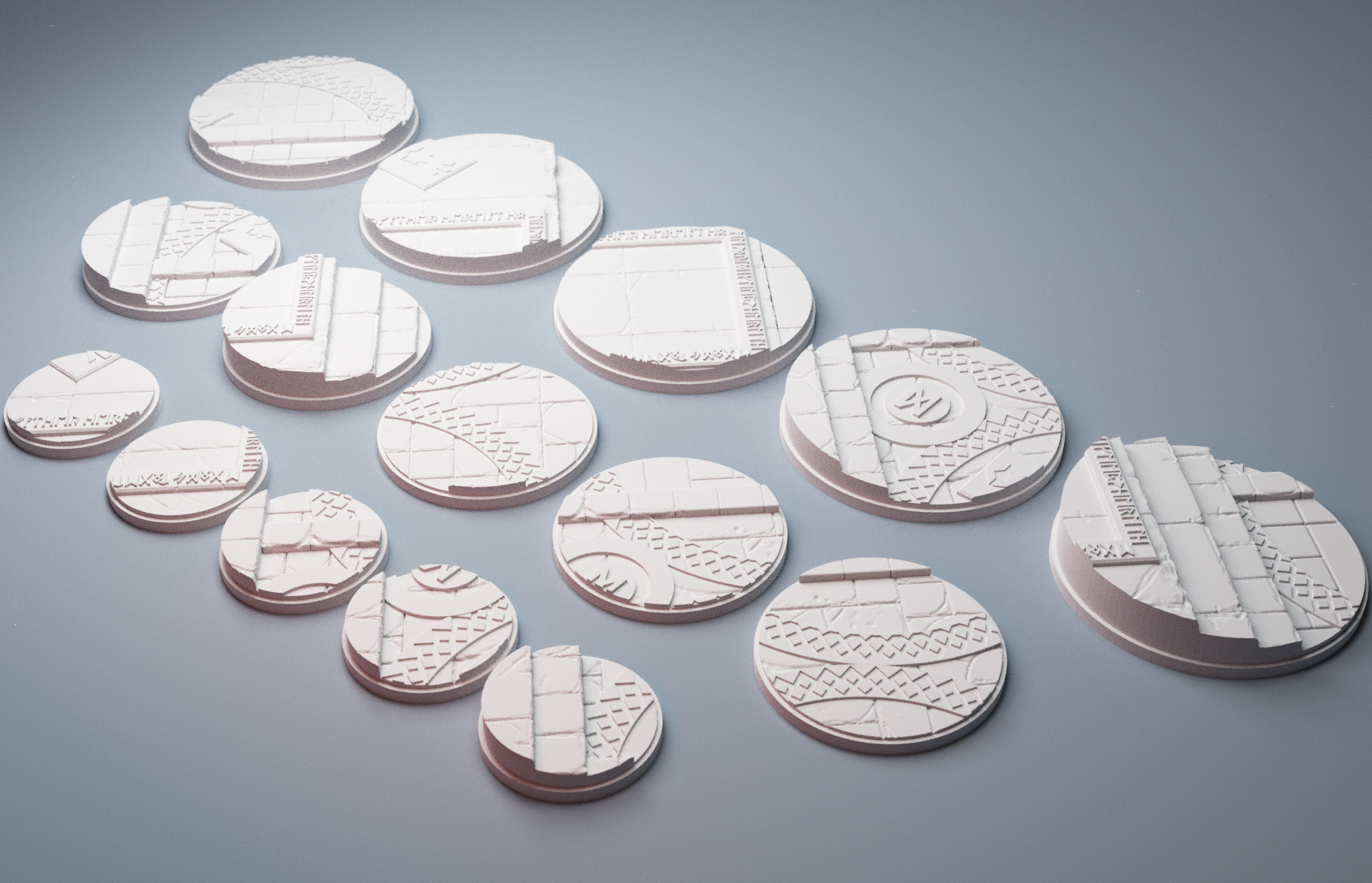 3D Printable Miniature Tabletop Game Bases – Corvus Games Terrain
