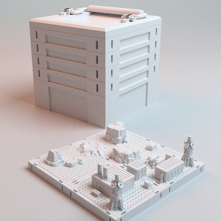 Corvus Games Terrain 3D printable 15mm smallscale Travel Planetfall Box for 10mm - 15mm scale scifi tabletop wargaming