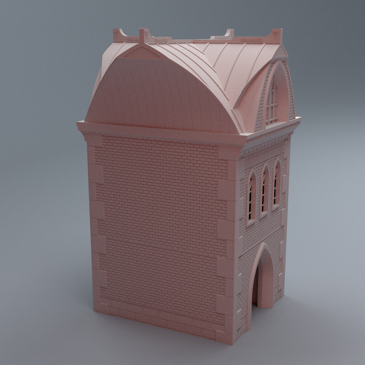 Corvus Games Terrain 3D printable Aesir Asgardian inspired Meeting House for 40mm scifi tabletop wargaming