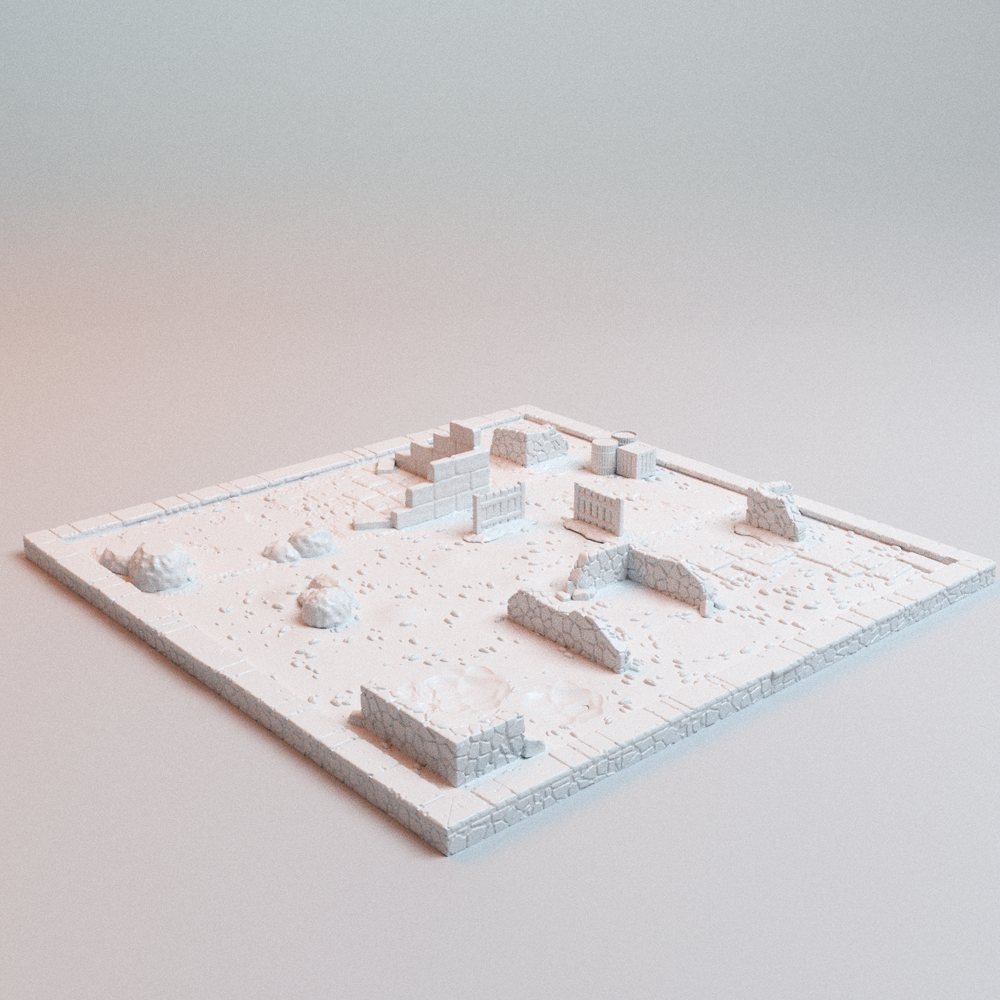 Corvus Games Terrain 3D printable Chivalric Clash Modular Tiles for 25mm - 32mm fantasy knights tabletop wargaming