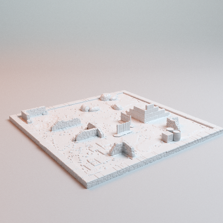 Corvus Games Terrain 3D printable Chivalric Clash Modular Tiles for 25mm - 32mm fantasy knights tabletop wargaming