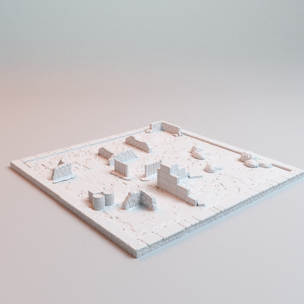 Corvus Games Terrain 3D printable Chivalric Clash Modular Tiles for 25mm - 32mm fantasy knights tabletop wargaming