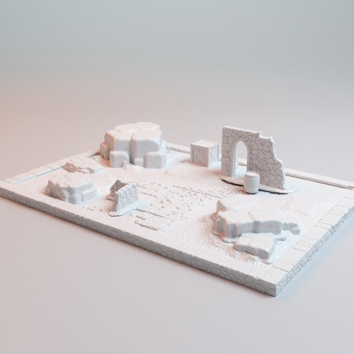 Corvus Games Terrain 3D printable Chivalric Clash Modular Tiles for 25mm - 32mm fantasy knights tabletop wargaming