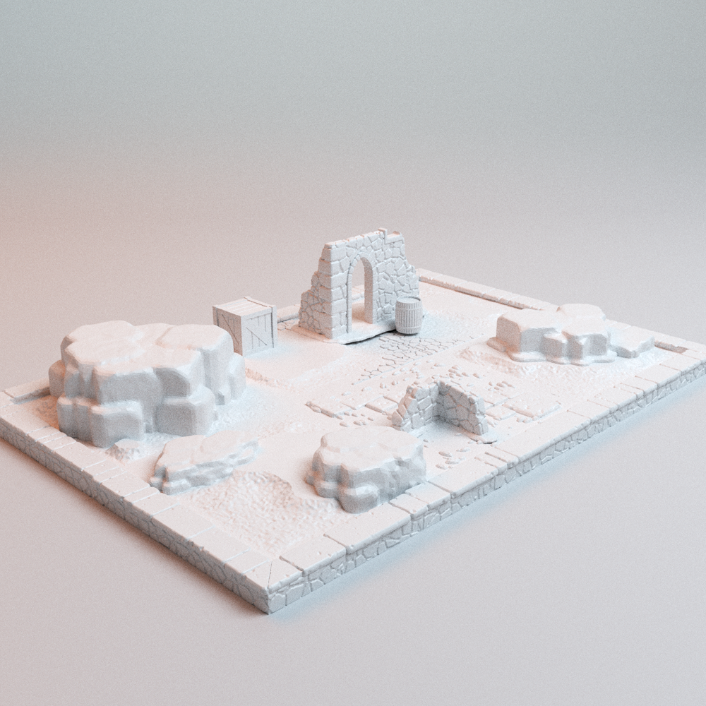 Corvus Games Terrain 3D printable Chivalric Clash Modular Tiles for 25mm - 32mm fantasy knights tabletop wargaming