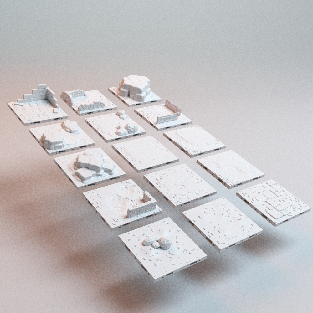 Corvus Games Terrain 3D printable Chivalric Clash Modular Tiles for 25mm - 32mm fantasy knights tabletop wargaming