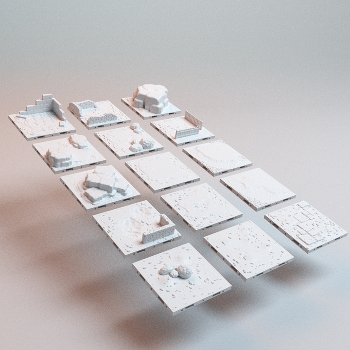 Corvus Games Terrain 3D printable Chivalric Clash Modular Tiles for 25mm - 32mm fantasy knights tabletop wargaming