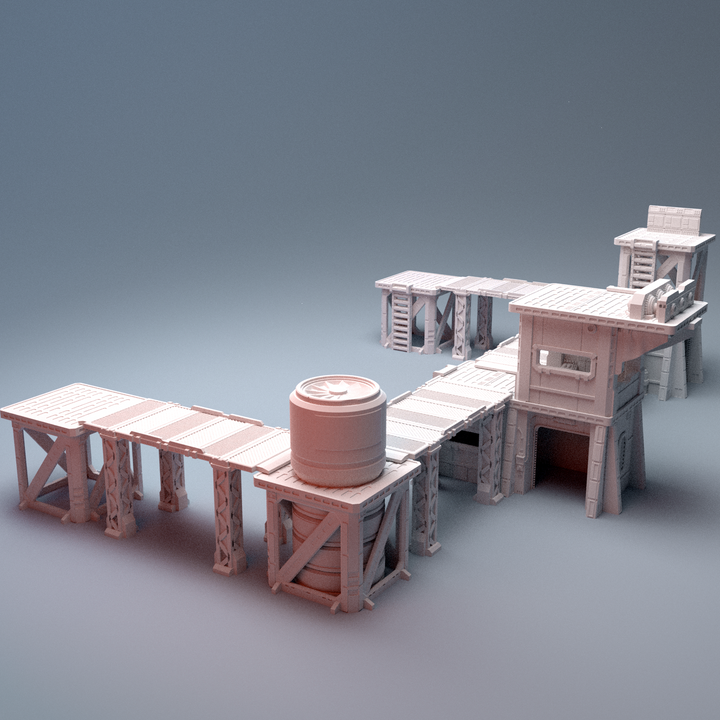 Corvus Games Terrain 3D printable Fracturemark Splinters Terminal for 34mm - 40mm scifi tabletop wargaming