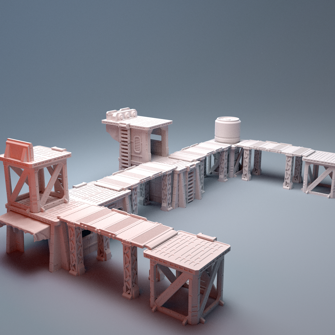 Corvus Games Terrain 3D printable Fracturemark Splinters Terminal for 34mm - 40mm scifi tabletop wargaming