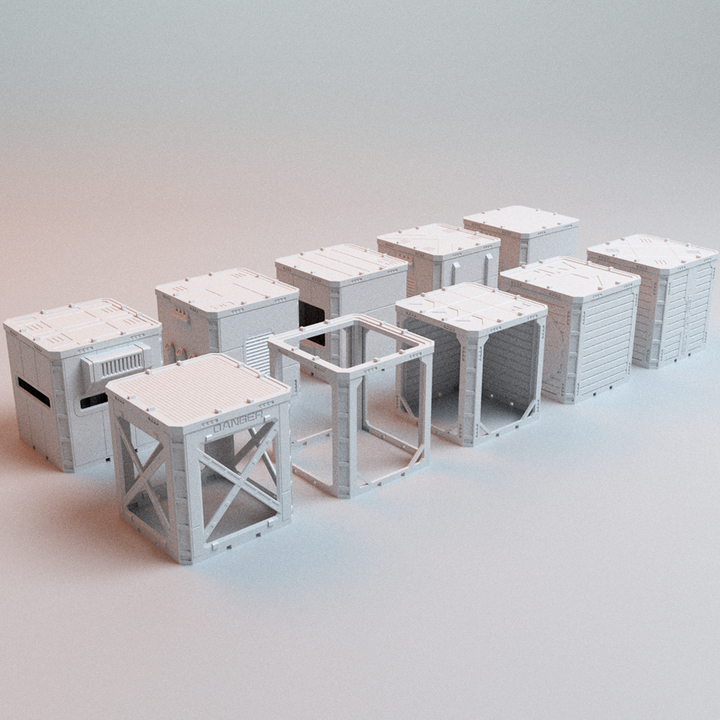 Corvus Games Terrain 3D printable Frontline Eclipse for 32mm - 40mm scifi cyberpunk grimdark tabletop wargaming1