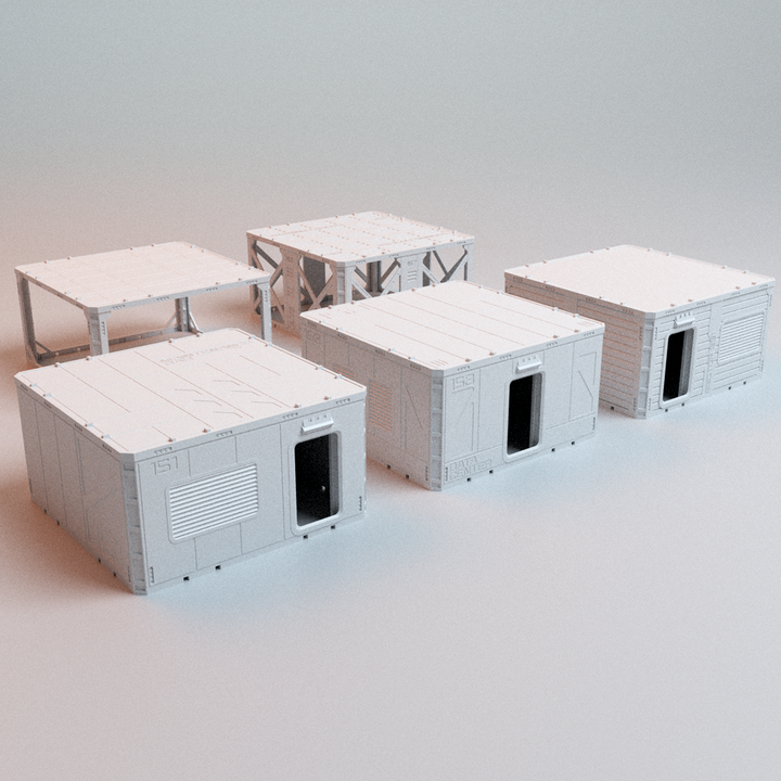 Corvus Games Terrain 3D printable Frontline Eclipse for 32mm - 40mm scifi cyberpunk grimdark tabletop wargaming1