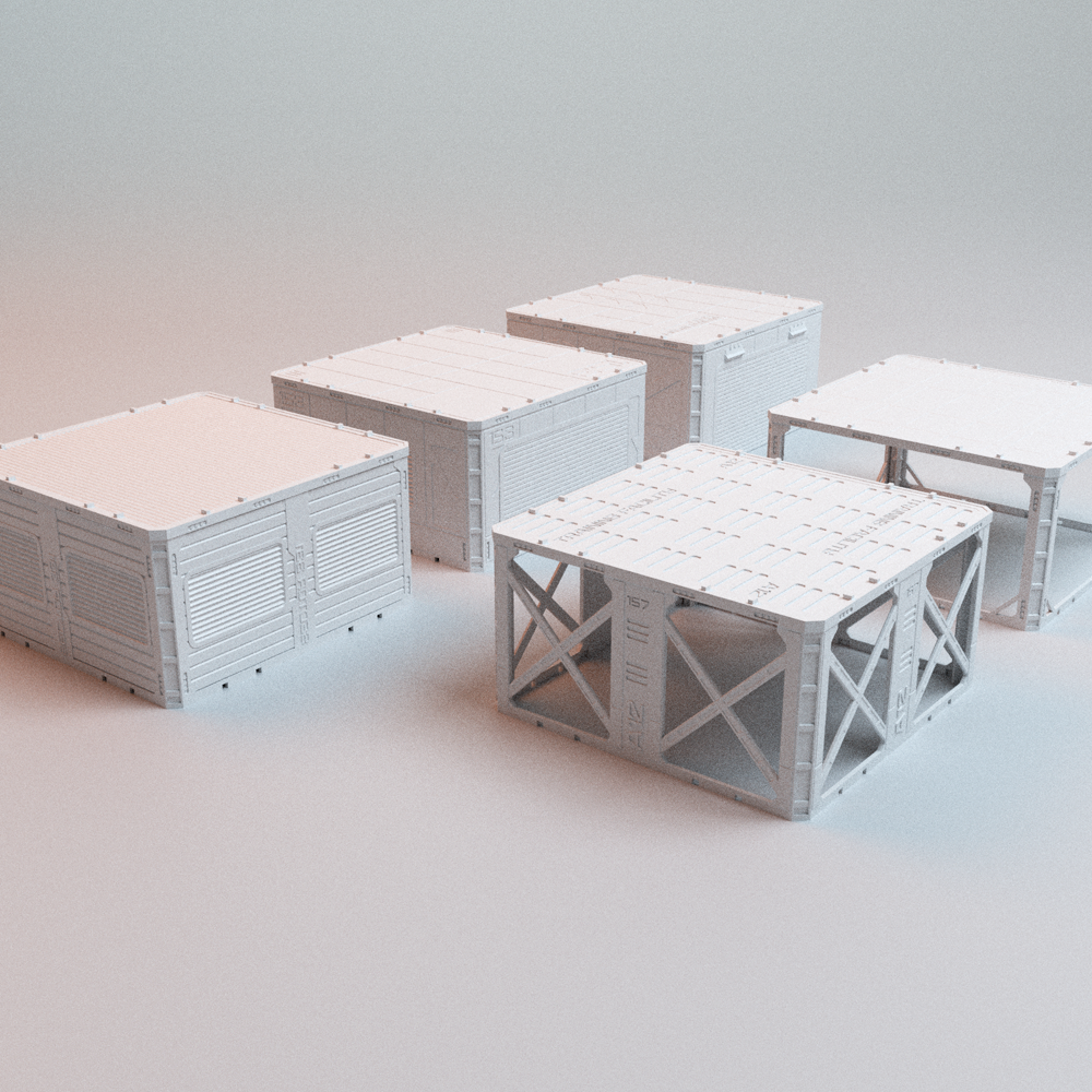 Corvus Games Terrain 3D printable Frontline Eclipse for 32mm - 40mm scifi cyberpunk grimdark tabletop wargaming1