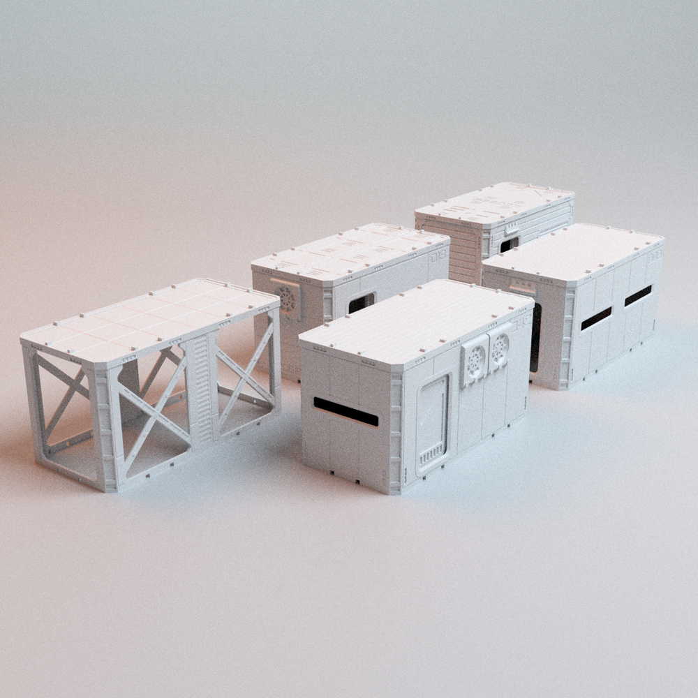 Corvus Games Terrain 3D printable Frontline Eclipse for 32mm - 40mm scifi cyberpunk grimdark tabletop wargaming1