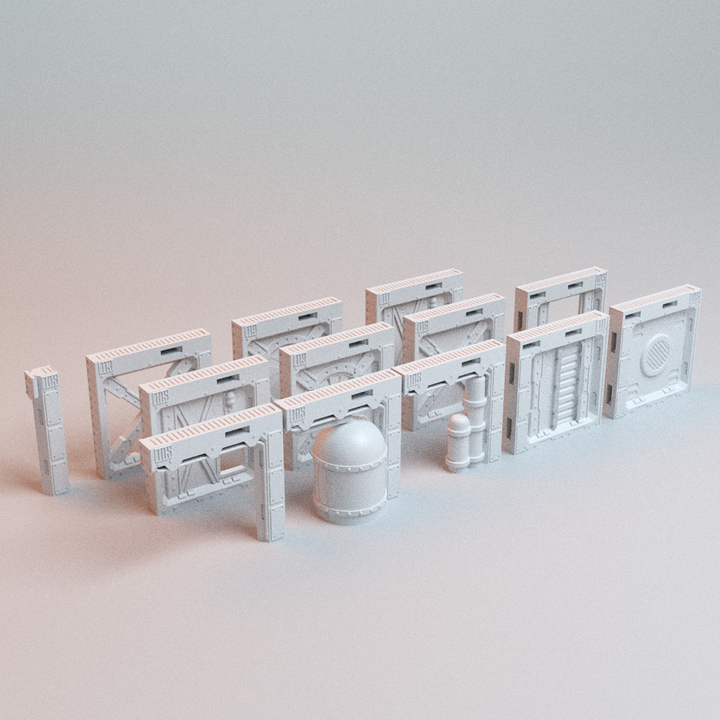 Corvus Games Terrain 3D printable Grimdark UnderNidus Hab Stack for 28mm - 32mm scifi tabletop wargaming