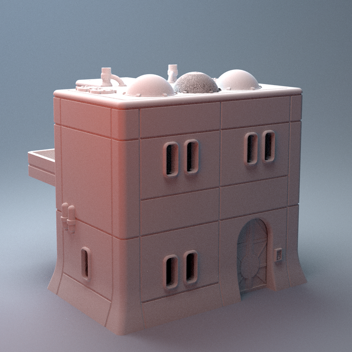 Corvus Games Terrain 3D printable Haarpan Plains Buildings Bundle for 28mm - 40mm scifi tabletop wargaming