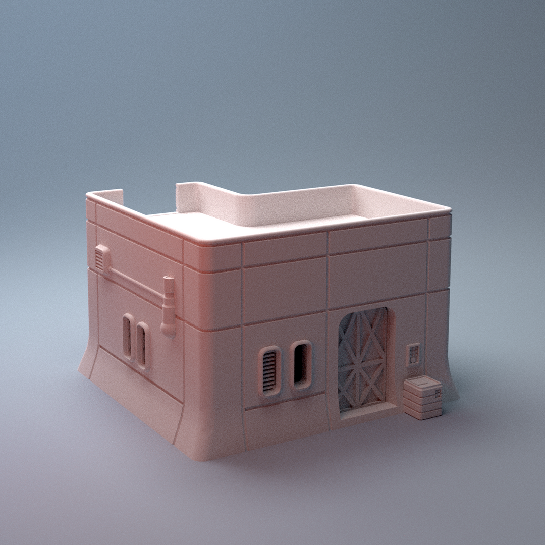 Corvus Games Terrain 3D printable Haarpan Plains Buildings Bundle for 28mm - 40mm scifi tabletop wargaming