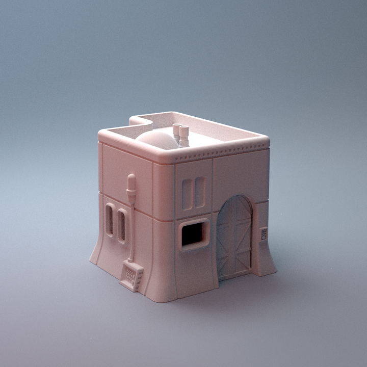 Corvus Games Terrain 3D printable Haarpan Plains Buildings Bundle for 28mm - 40mm scifi tabletop wargaming