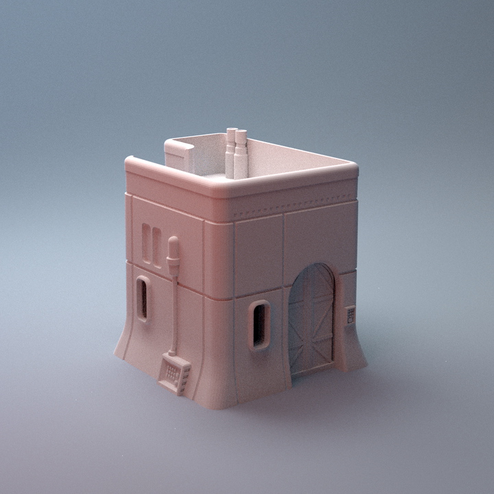 Corvus Games Terrain 3D printable Haarpan Plains Buildings Bundle for 28mm - 40mm scifi tabletop wargaming
