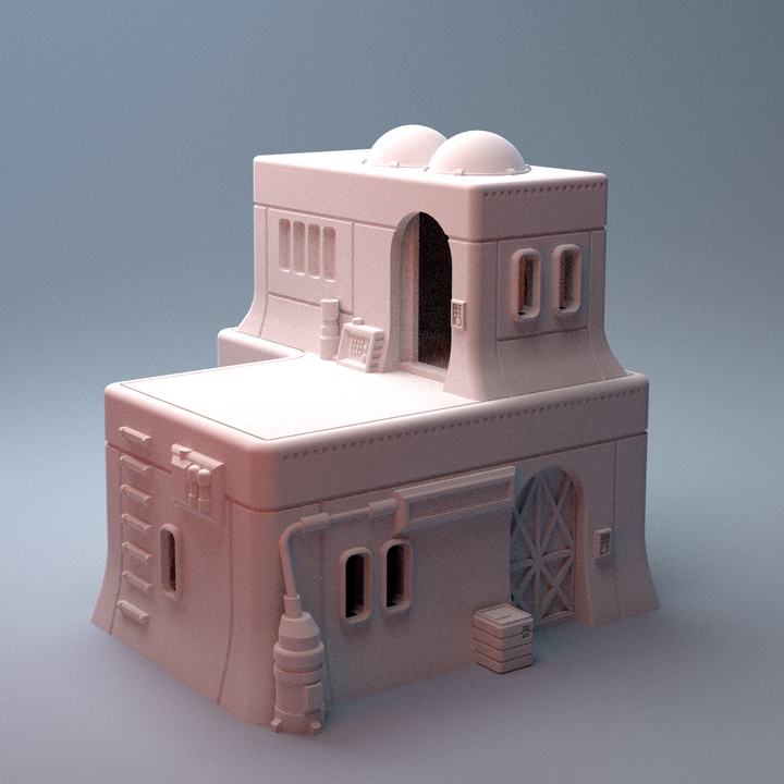 Corvus Games Terrain 3D printable Haarpan Plains Buildings Bundle for 28mm - 40mm scifi tabletop wargaming