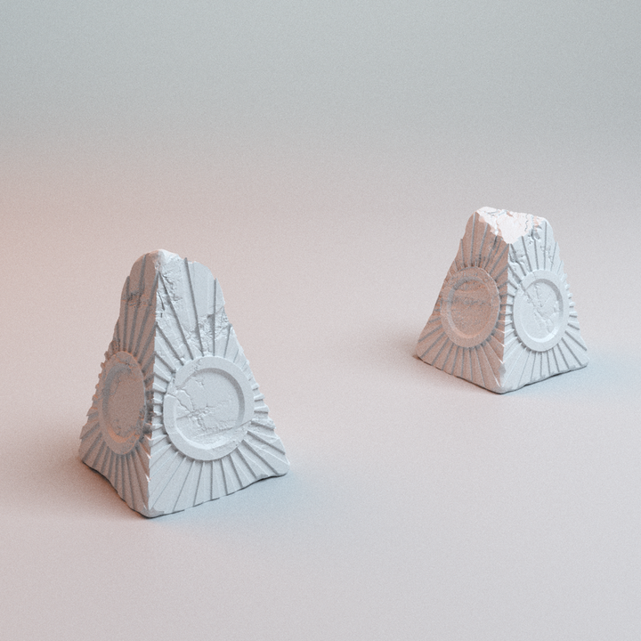 Corvus Games Terrain 3D printable Havoc Monuments for 32mm - 40mm scifi grimdark tabletop wargaming