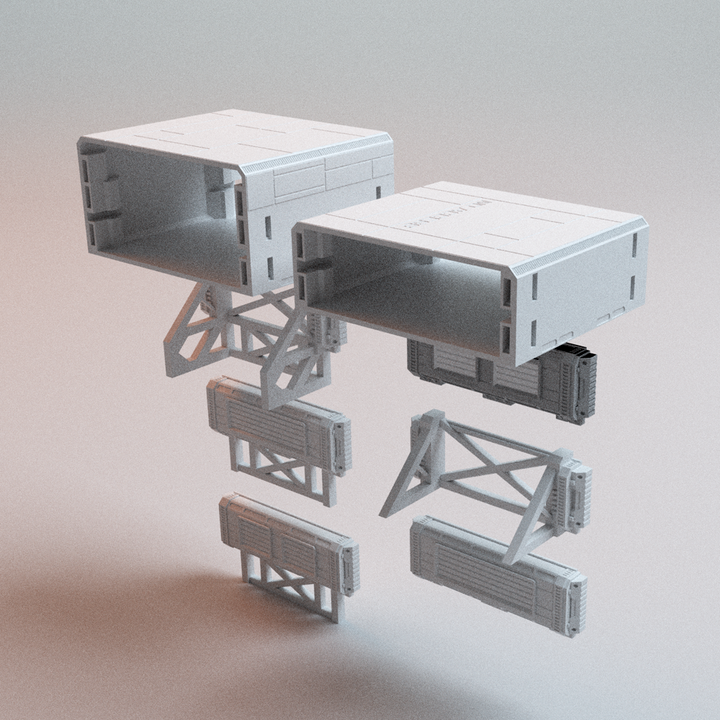 Corvus Games Terrain 3D printable Hopes Reach Core Set for 32mm - 35mm scifi grimdark tabletop wargaming