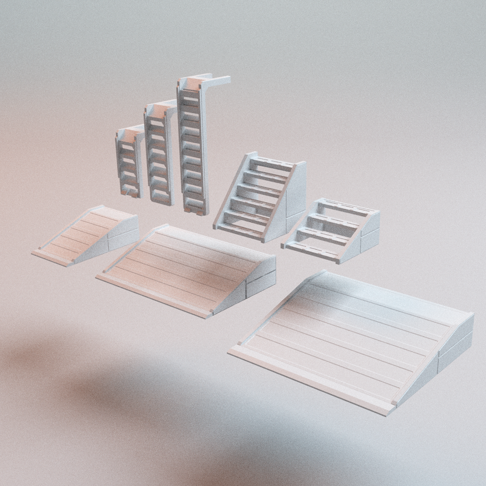 Corvus Games Terrain 3D printable Hopes Reach Core Set for 32mm - 35mm scifi grimdark tabletop wargaming