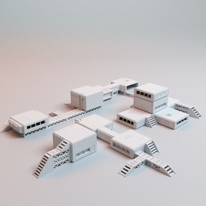 Corvus Games Terrain 3D printable Hopes Reach Core Set for 32mm - 35mm scifi grimdark tabletop wargaming