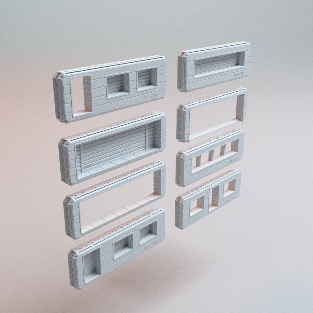 Corvus Games Terrain 3D printable Hopes Reach Core Set for 32mm - 35mm scifi grimdark tabletop wargaming