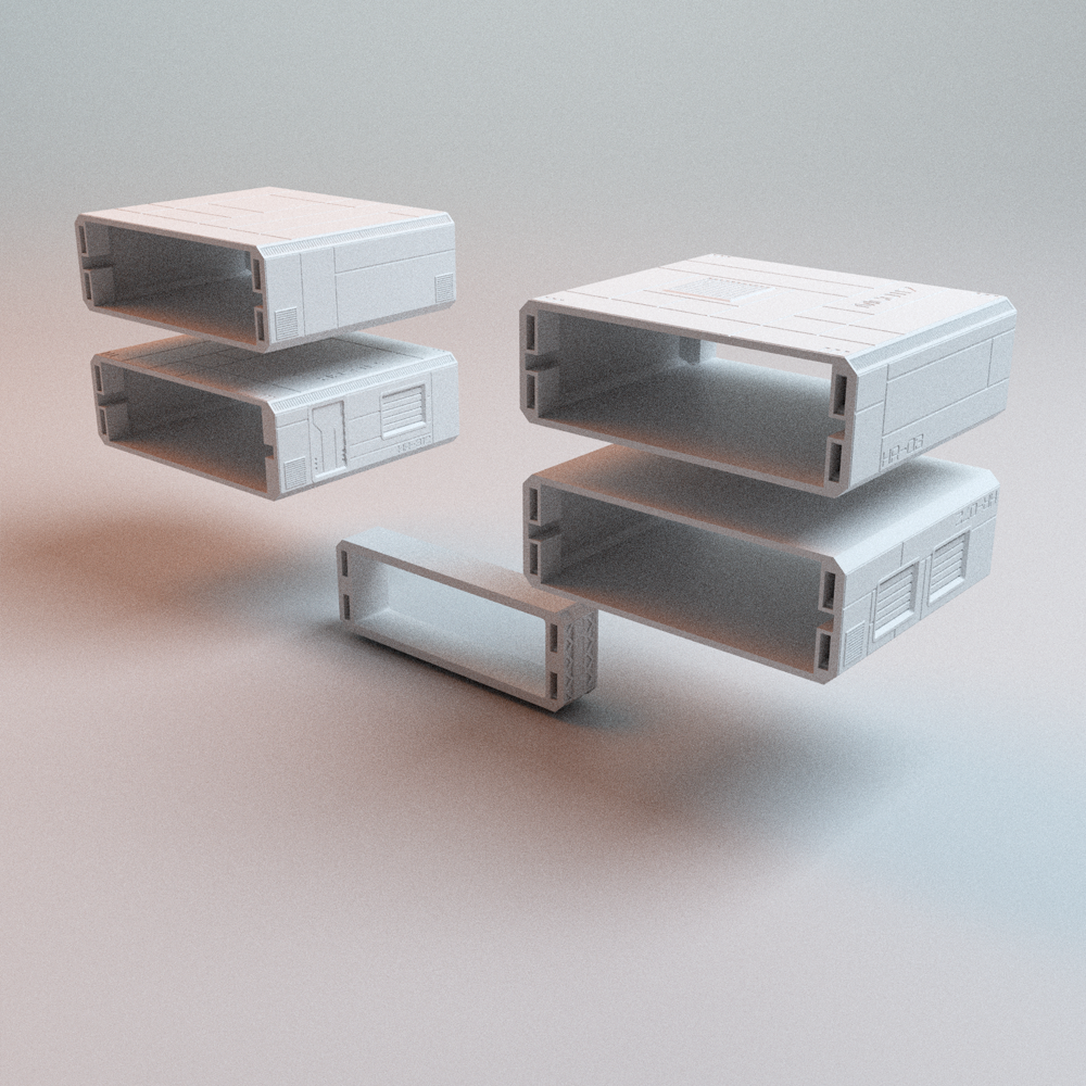 Corvus Games Terrain 3D printable Hopes Reach Core Set for 32mm - 35mm scifi grimdark tabletop wargaming