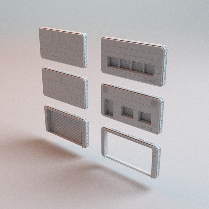 Corvus Games Terrain 3D printable Hopes Reach Core Set for 32mm - 35mm scifi grimdark tabletop wargaming