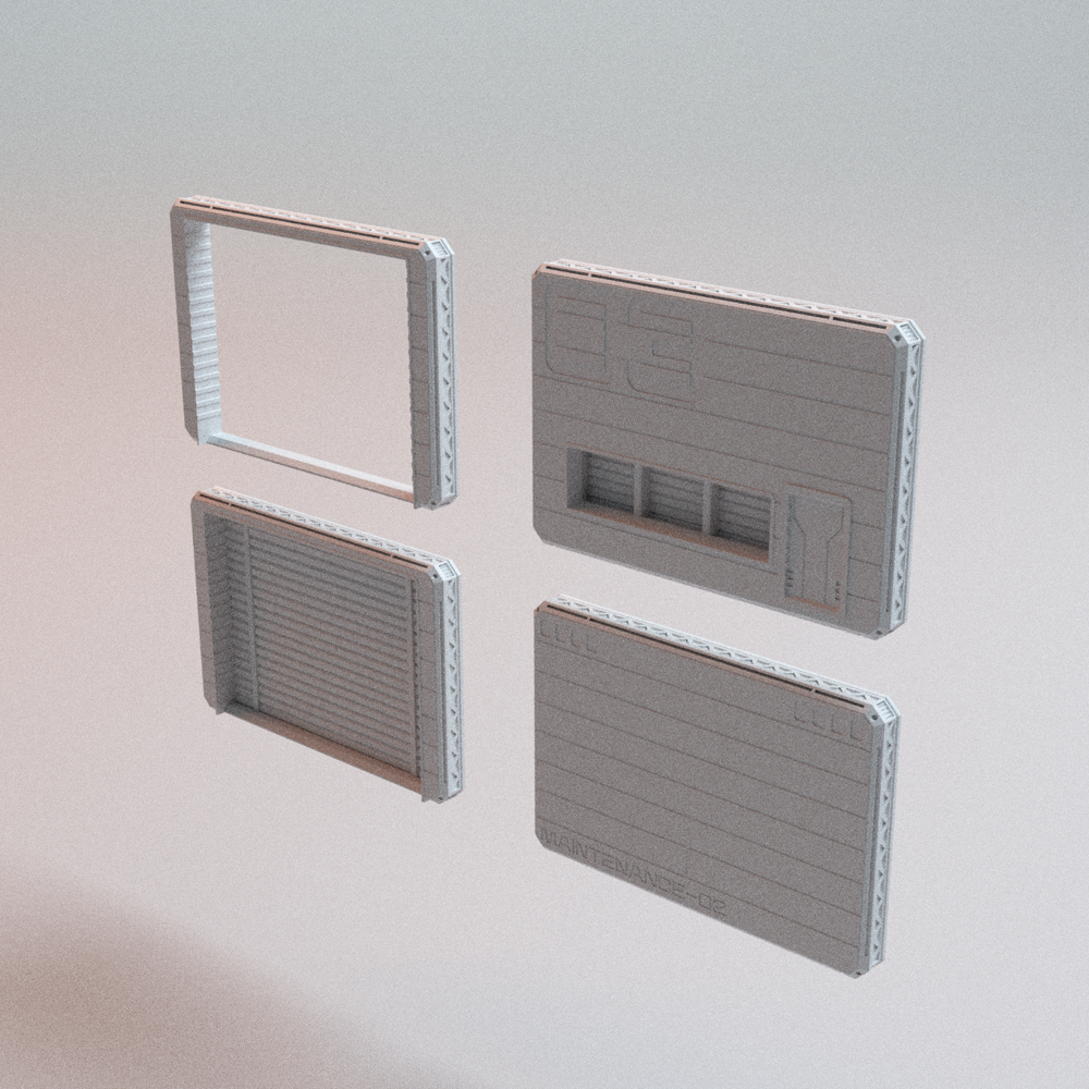 Corvus Games Terrain 3D printable Hopes Reach Core Set for 32mm - 35mm scifi grimdark tabletop wargaming