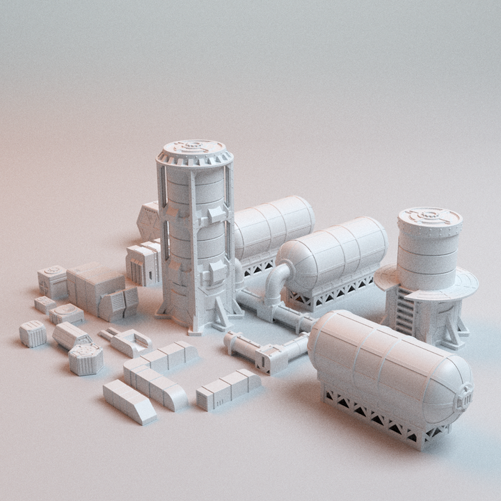 Corvus Games Terrain 3D printable Hopes Reach Scatter Pack for 32mm - 35mm scifi grimdark tabletop wargaming