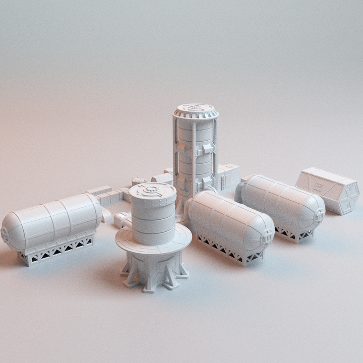 Corvus Games Terrain 3D printable Hopes Reach Scatter Pack for 32mm - 35mm scifi grimdark tabletop wargaming