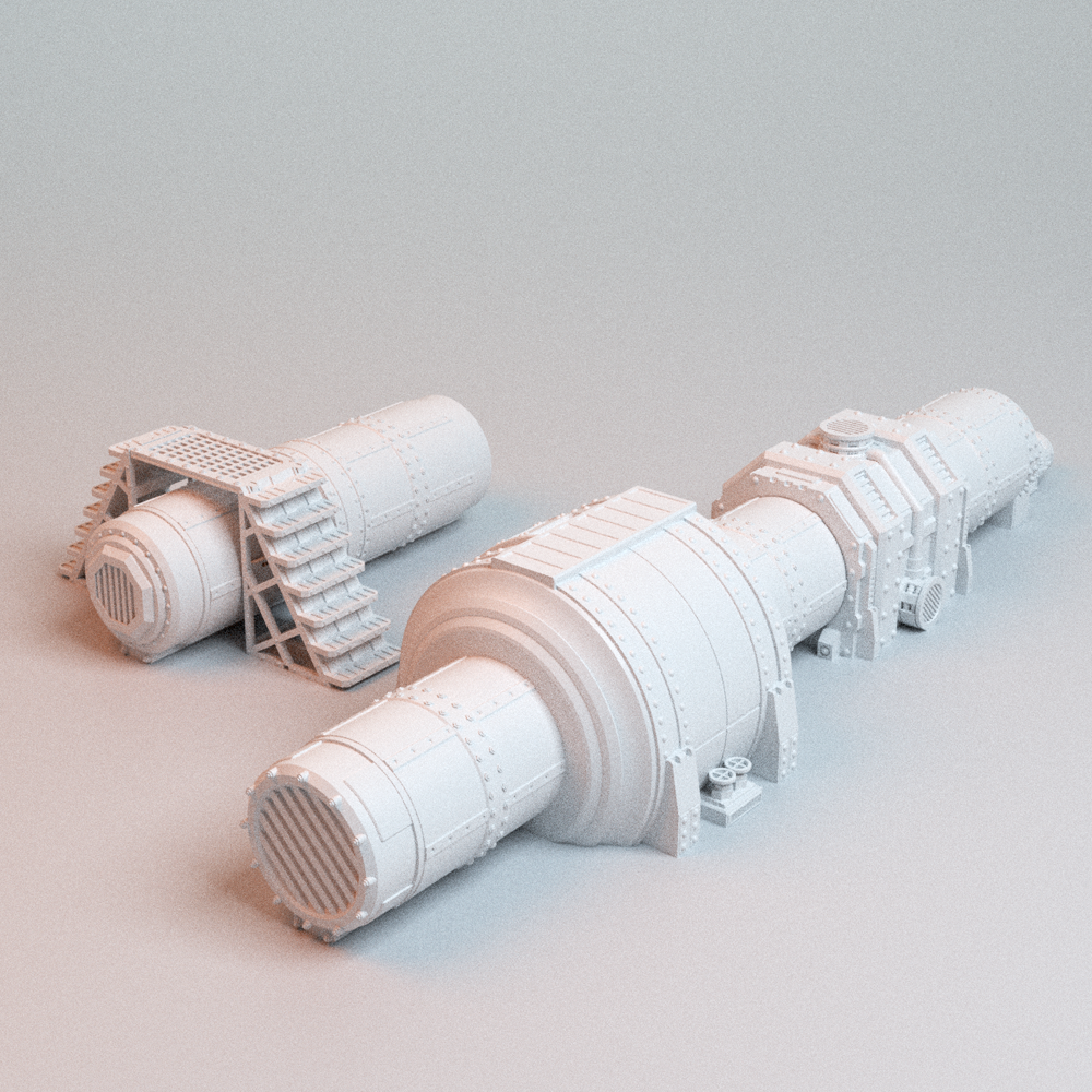 Corvus Games Terrain 3D printable Large Modular Pipeline for 28mm - 32mm scifi grimdark tabletop wargaming