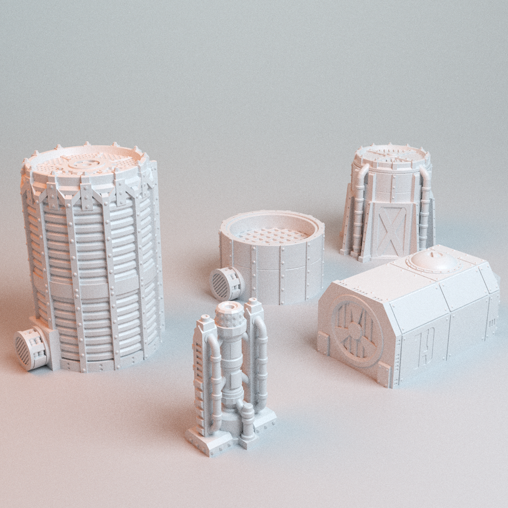 Corvus Games Terrain 3D printable Large Scatter Scenery for 28mm - 32mm scifi grimdark tabletop wargaming