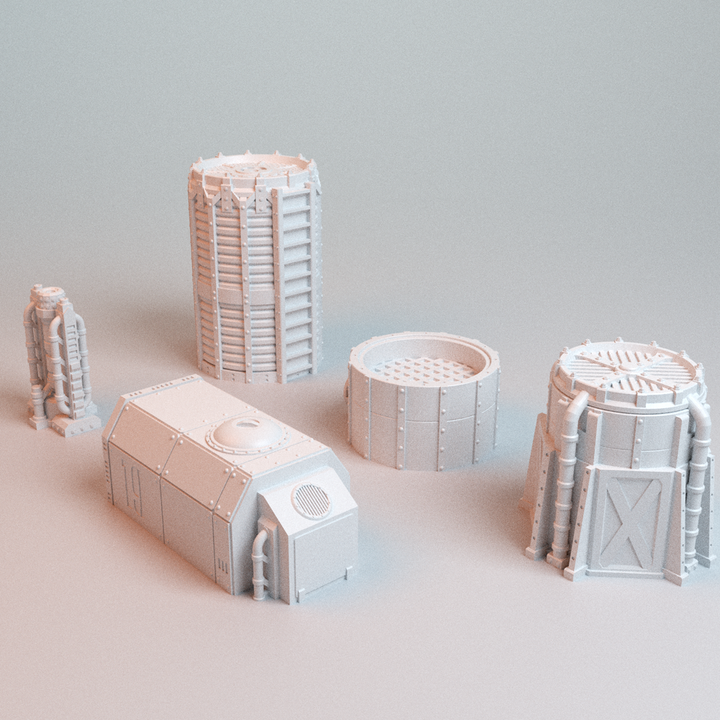 Corvus Games Terrain 3D printable Large Scatter Scenery for 28mm - 32mm scifi grimdark tabletop wargaming