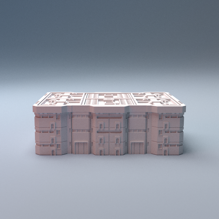 Corvus Games Terrain 3D printable Mecha City One Alpha Strike Buildings for 6mm scifi tabletop wargaming