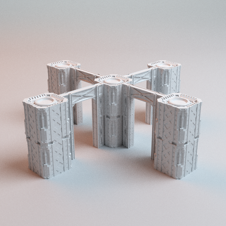 Corvus Games Terrain 3D printable Modular Factory Warehouse for 28mm - 32mm scale grimdark scifi tabletop wargaming