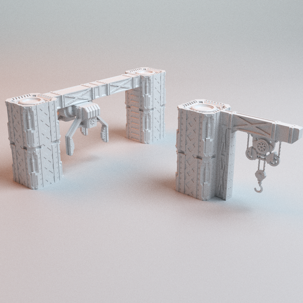 Corvus Games Terrain 3D printable Modular Factory Warehouse for 28mm - 32mm scale grimdark scifi tabletop wargaming